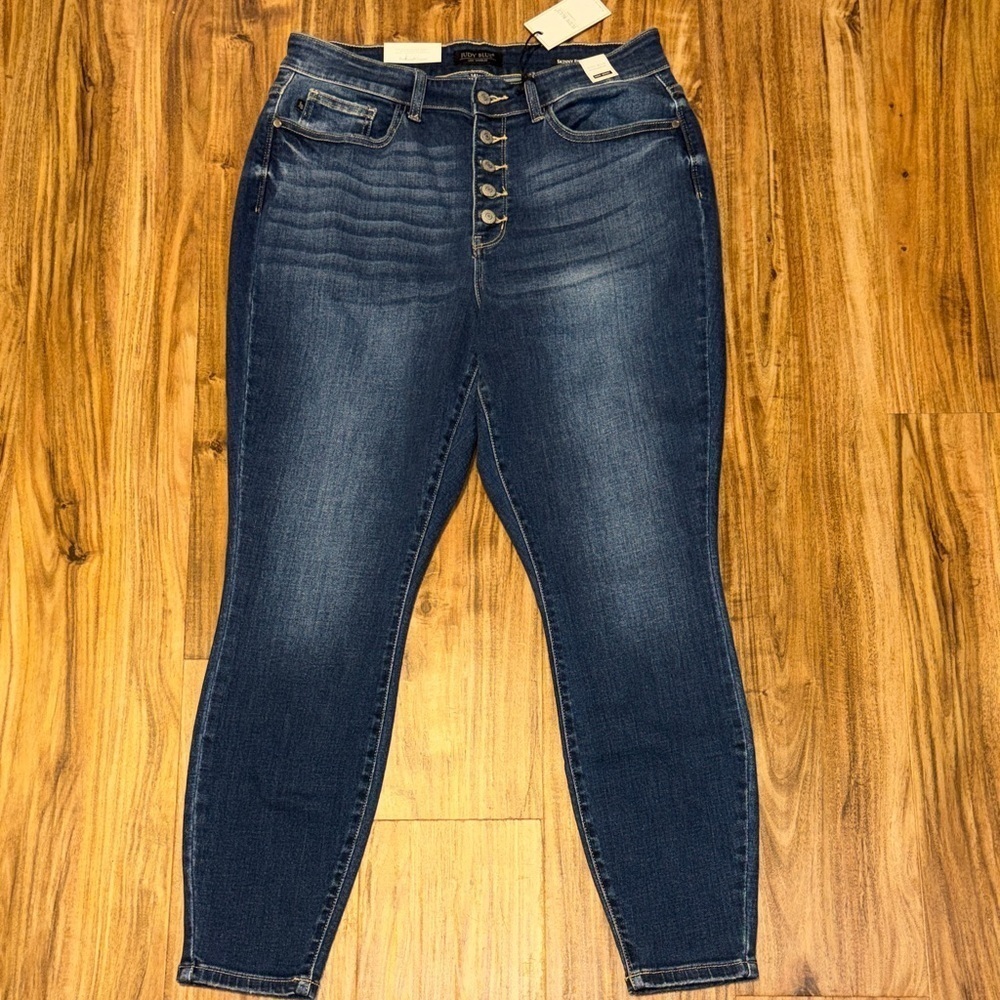 Judy Blue women’s 14w 14 w XL jeans blue medium wash high waist skinny new nwt